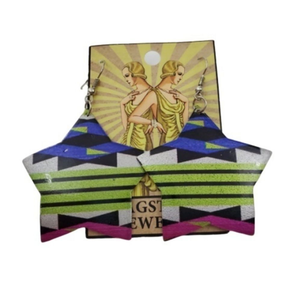 Ragstock‎ Jewelry Earrings Star Big Statement Strip